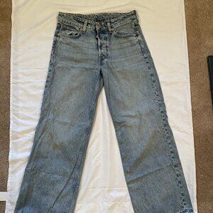 H&M low rise wide leg jeans, size 2
